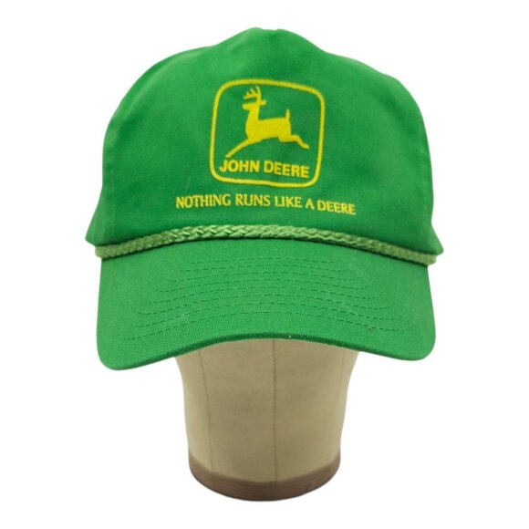 John Deere Braid Snapback Cap Trucker Baseball Hat Nothing Runs Like A Deere - Picture 13 of 14